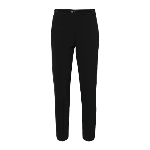 Blugirl , Black Tailored Trousers with Rhinestone Embellishment ,Black female, Sizes:
