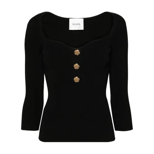 Blugirl , Blugirl Sweaters Black ,Black female, Sizes: