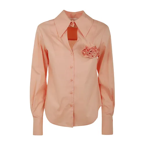 Blugirl , Peach Pearl Shirt ,Orange female, Sizes: