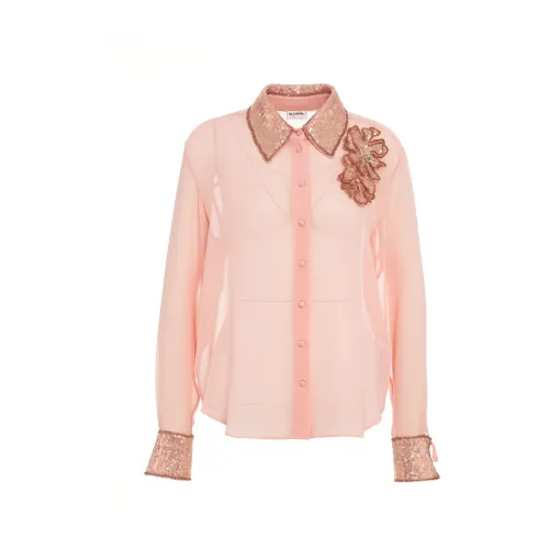 Blugirl , Womens Clothing Shirts Pink Ss24 ,Pink female, Sizes:
