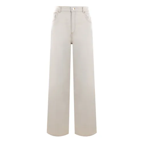 Blumarine , Grey Boyfriend Jeans in Stretch Cotton Denim ,Gray female, Sizes: