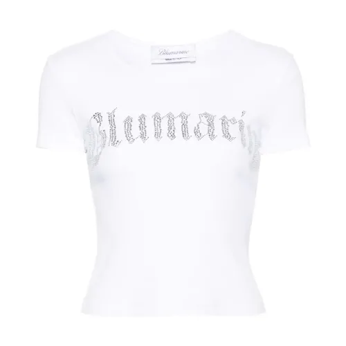 Blumarine , Stylish T-Shirt for Women ,White female, Sizes: