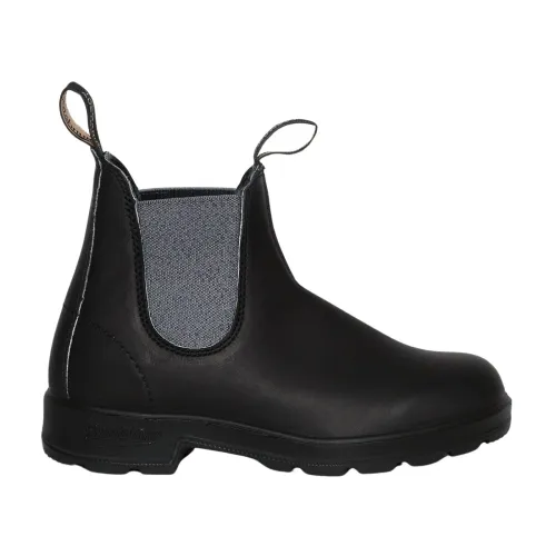 Blundstone , Black Leather Ankle Boots ,Black female, Sizes: