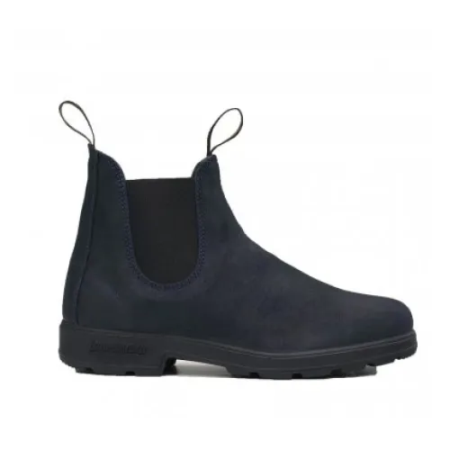 Blundstone , Navy Blue Suede Chelsea Boot ,Blue female, Sizes: