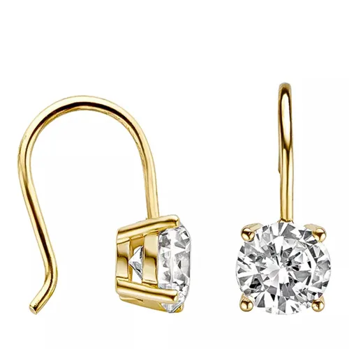 Blush Earrings - Earrings 7055YZI - Gold (14k) with Zirconia - gold - Earrings for ladies