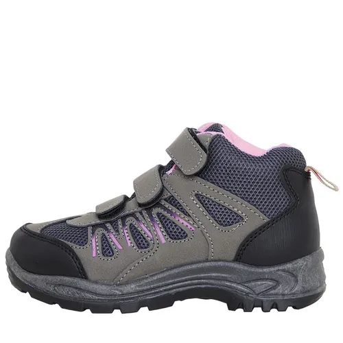 Board Angels Girls Hiker Boots Grey/Pink