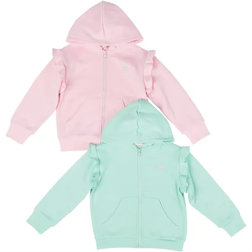 Board Angels Infant Girls Two Pack Hoodies Mint/Pink