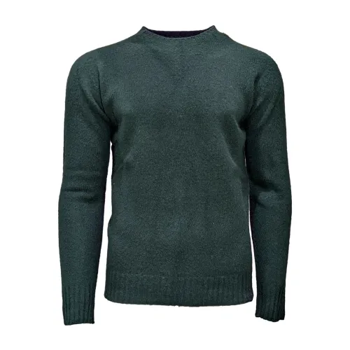 Bob , Round Neck Knitwear Collection ,Green male, Sizes: