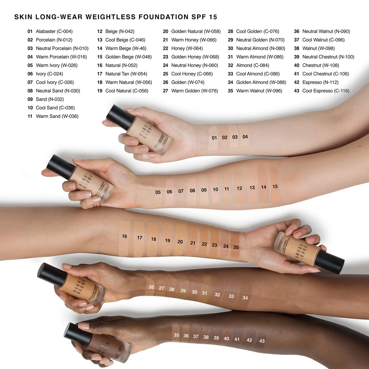 Bobbi Brown Skin Long-Wear Weightless Foundation SPF15 (Various Shades) - Warm Sand