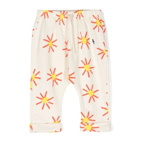 Bobo Choses , Beige Sun Print Trousers ,Multicolor female, Sizes: