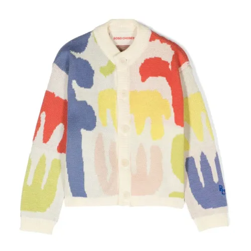Bobo Choses , Cotton MultiColor Cardigan Sweater ,Multicolor female, Sizes: