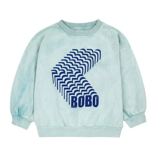 Bobo Choses , Light Blue Cotton Sweatshirt ,Blue unisex, Sizes: