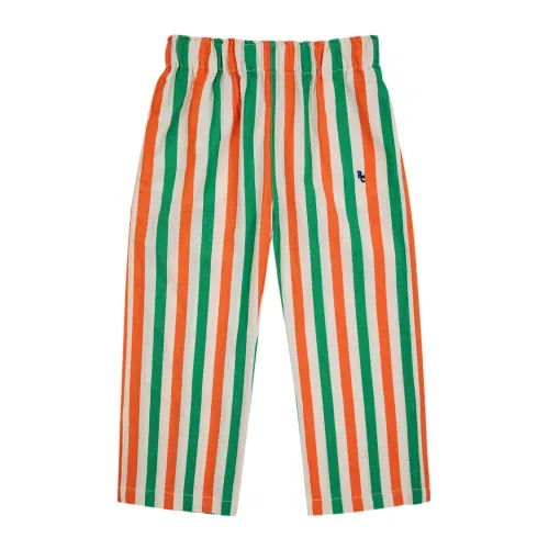 Bobo Choses , Multicolor Striped Cotton Trousers ,Multicolor unisex, Sizes: