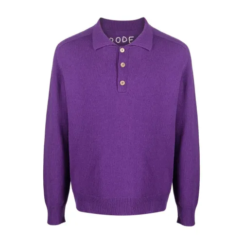 Bode , Cashmere Polo ,Purple male, Sizes: