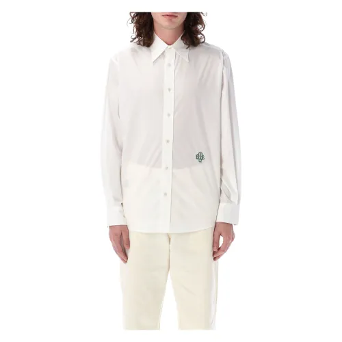 Bode , Monogrammed Poplin Shirt White ,White male, Sizes: