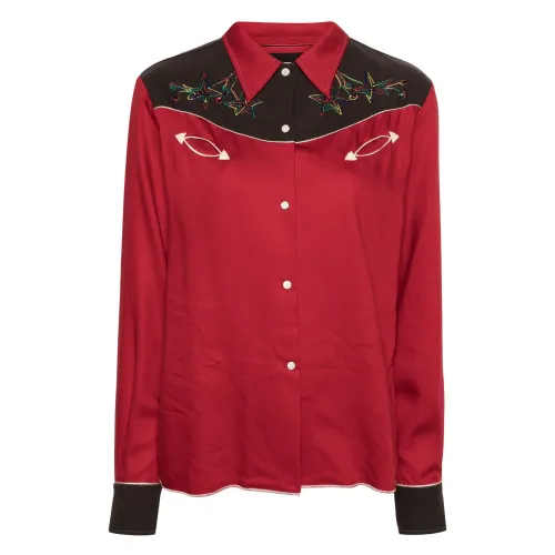 Bode , Red Western Shirt ,Multicolor female, Sizes: