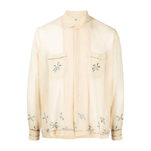 Bode , Sequined Floral NET LS Shirt ,Multicolor male, Sizes: