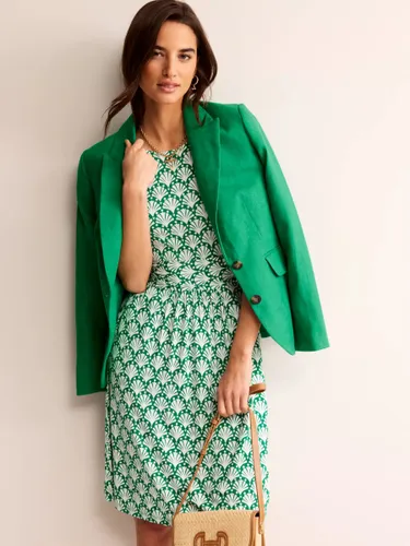 Boden Amelie Jersey Dress, Green Shells - Green Shells - Female