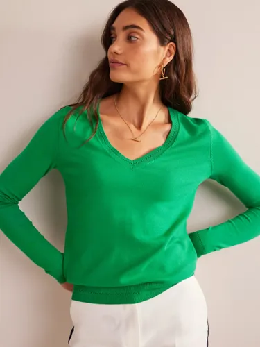 Boden Catriona Cotton Blend Jumper - Meadow Green - Female