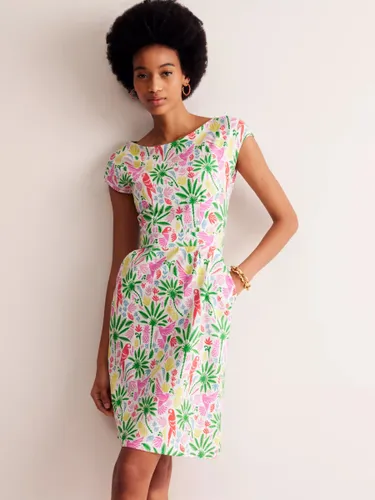 Boden Florrie Tropical Paradise Floral Jersey Dress, Multi - Multi - Female