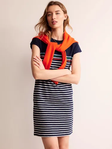 Boden Leah Jersey T-Shirt Dress, Navy/Ivory Stripe - Navy/Ivory Stripe - Female