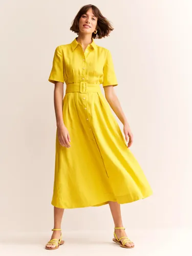 Boden Louise Linen Midi Shirt Dress, Passion Fruit - Passion Fruit - Female