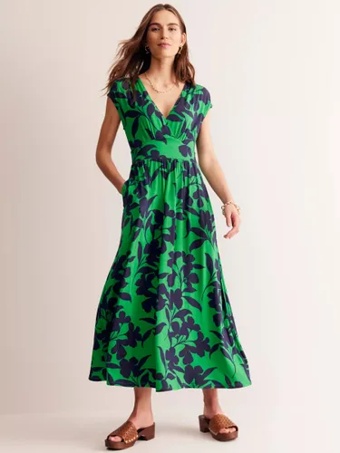 Boden Vanessa Wrap Jersey Maxi Dress, Green Bloom - Green Bloom - Female