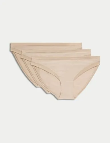 Body By M&S Womens 3pk Flexifit™ Modal Rich Bikini Knickers - 6 - Rose Quartz, Rose Quartz