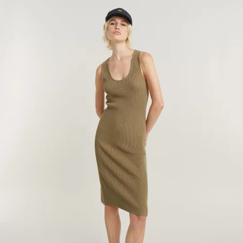 Bodycon Ribbed Knitted Tank Dress