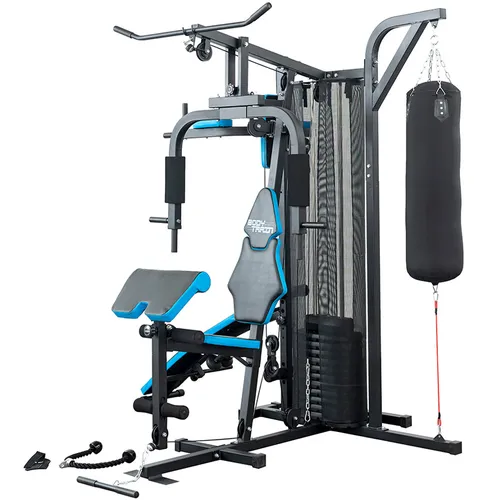 BodyTrain HG480 - 3 Station Home Multi Gym with Punch bag with 66kg Weight Stack