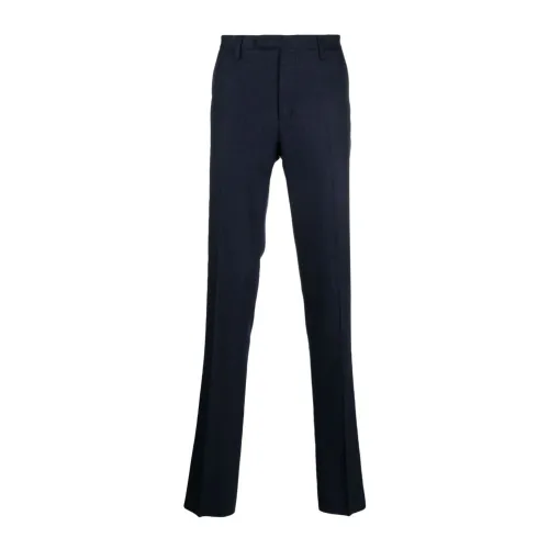 Boglioli , Blue Wool Chino Trousers ,Blue male, Sizes: