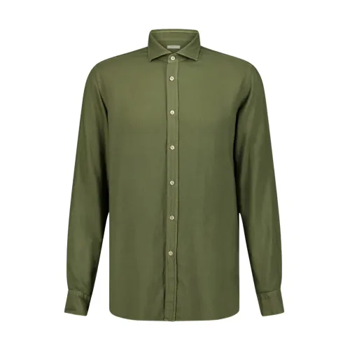 Boglioli , Long-Sleeve Buttoned Shirt ,Green male, Sizes: