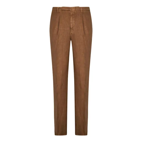 Boglioli , Mens Clothing Trousers Camel Ss24 ,Brown male, Sizes: