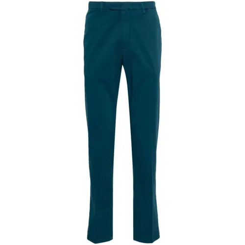 Boglioli , Navy Blue Slim Cut Trousers ,Blue male, Sizes: