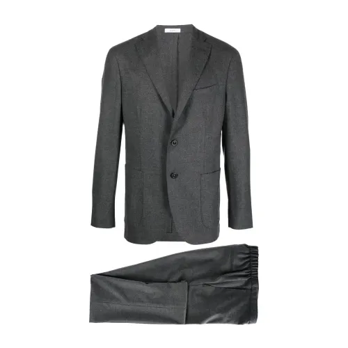 Boglioli , Virgin Wool Suit ,Gray male, Sizes: