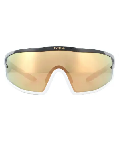 Bolle Mens Sunglasses B-Rock Pro 12629 Shiny Black Brown Gold - One