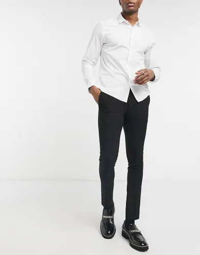 Bolongaro Trevor plain skinny suit trousers in black