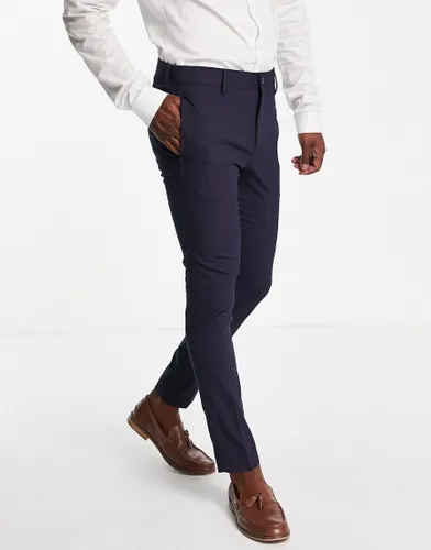Bolongaro Trevor plain super skinny suit trousers in navy