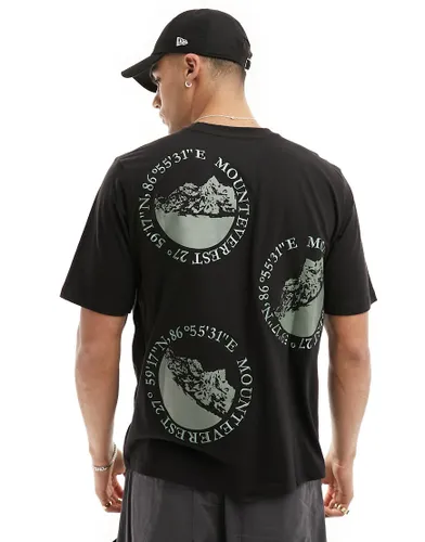 Bolongaro Trevor short sleeve t-shirt in black with embroidered green print