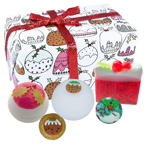 Bomb Cosmetics Figgy Pudding Handmade Wrapped Bath and Body