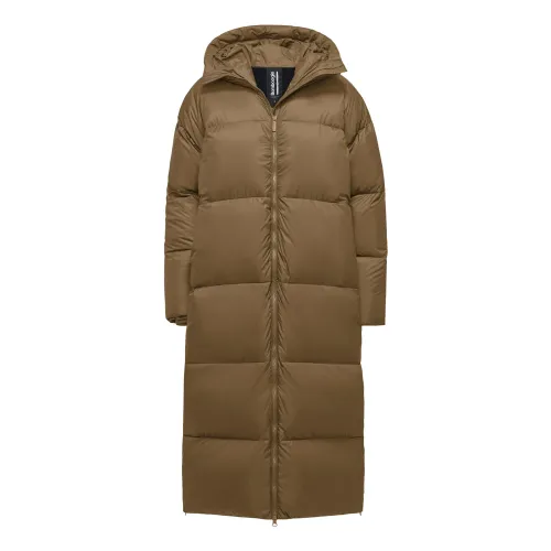 BomBoogie , Anvers Long Jacket - Over Down Jacket in Nylon ,Brown female, Sizes: