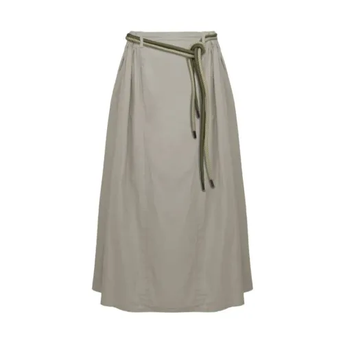 BomBoogie , Belted Skirt ,Beige female, Sizes: