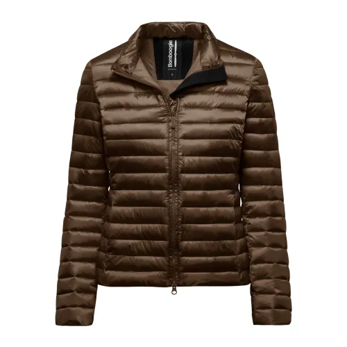 BomBoogie , Bright Nylon Jacket with Synthetic Padding ,Brown female, Sizes: