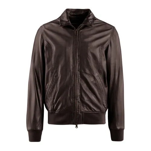 BomBoogie , Chel Leather Jacket ,Brown male, Sizes: