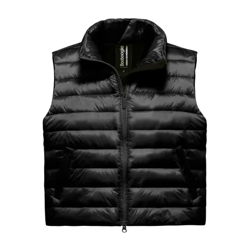 BomBoogie , Comfy Padded Vest with Synthetic Filling and High Collar ,Black female, Sizes: