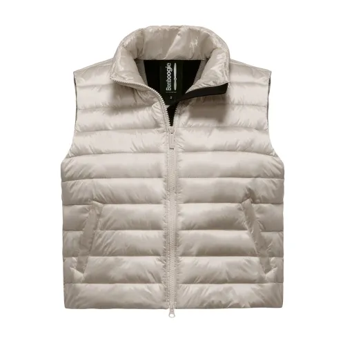 BomBoogie , Comfy Padded Vest with Synthetic Filling and High Collar ,Gray female, Sizes: