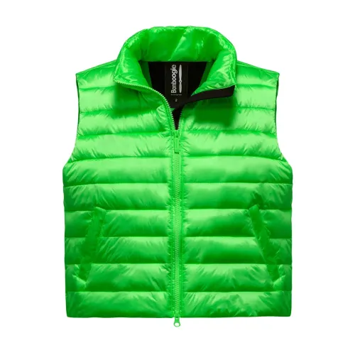 BomBoogie , Comfy Padded Vest with Synthetic Filling and High Collar ,Green female, Sizes: