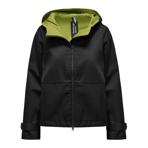 BomBoogie , Jacket with hood and contrasting lining ,Black female, Sizes: