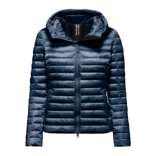 BomBoogie , Lightweight Hooded Padded Jacket ,Blue female, Sizes: