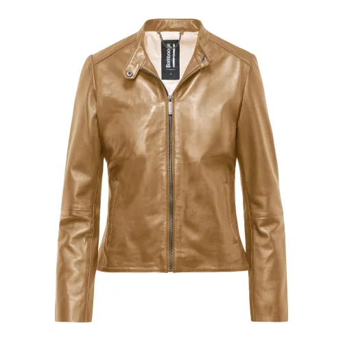 BomBoogie , Luxe Leather Jacket ,Brown female, Sizes: